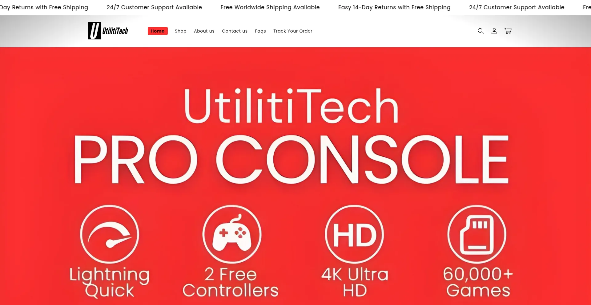 Website screenshot of Utiliti-tech.com