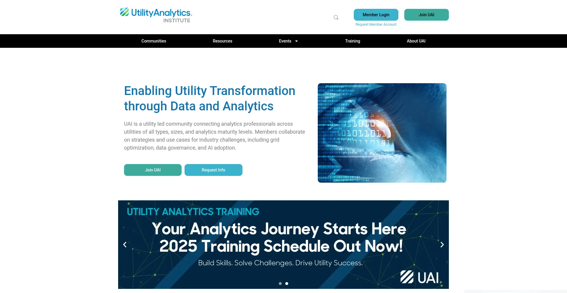 Website screenshot of Utilityanalytics.com