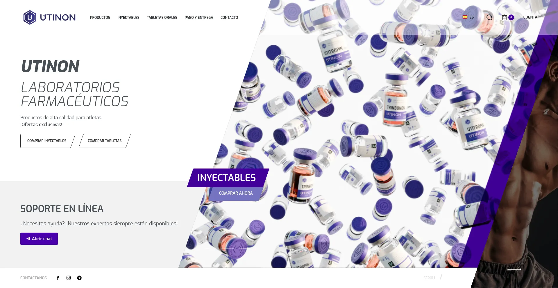 Website screenshot of Utinon.es