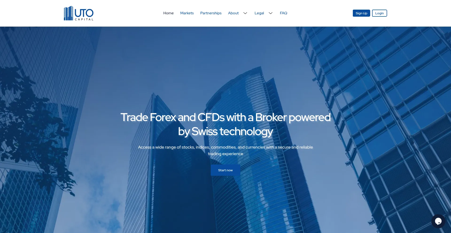 Website screenshot of Utocapital.com