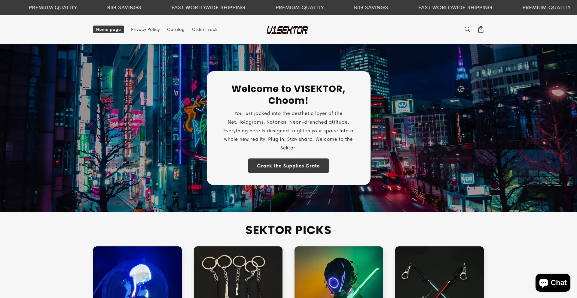 Website screenshot of V1sektor.com