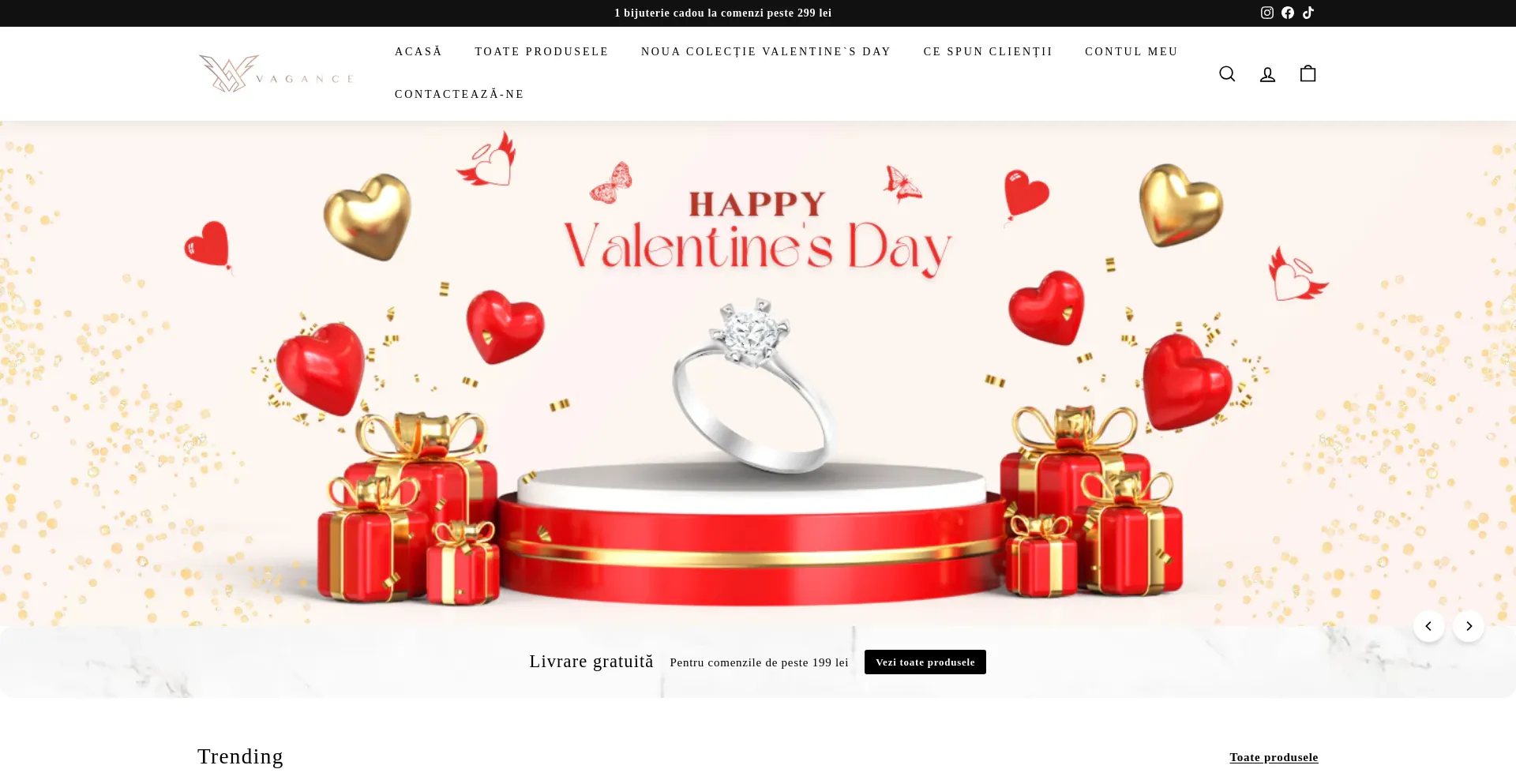 Website screenshot of Vagance.ro
