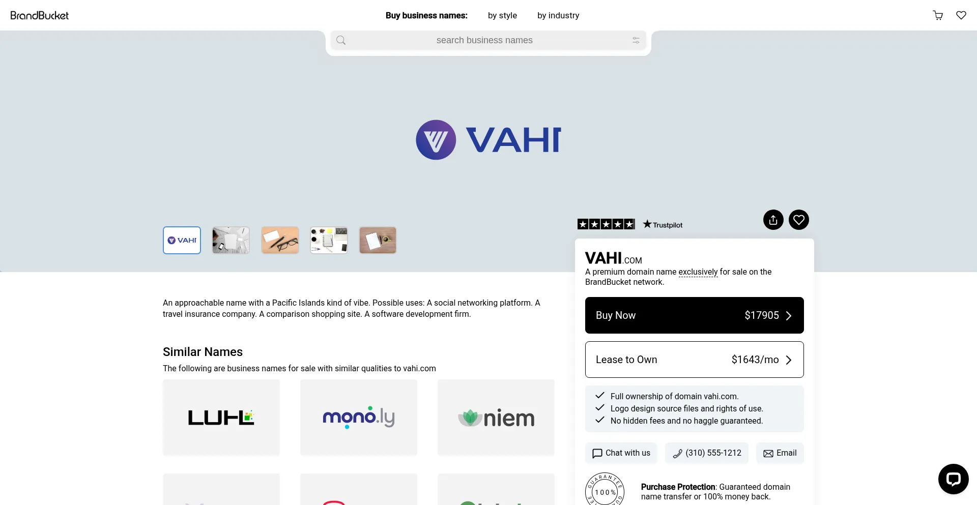 Vahi.com Screenshot