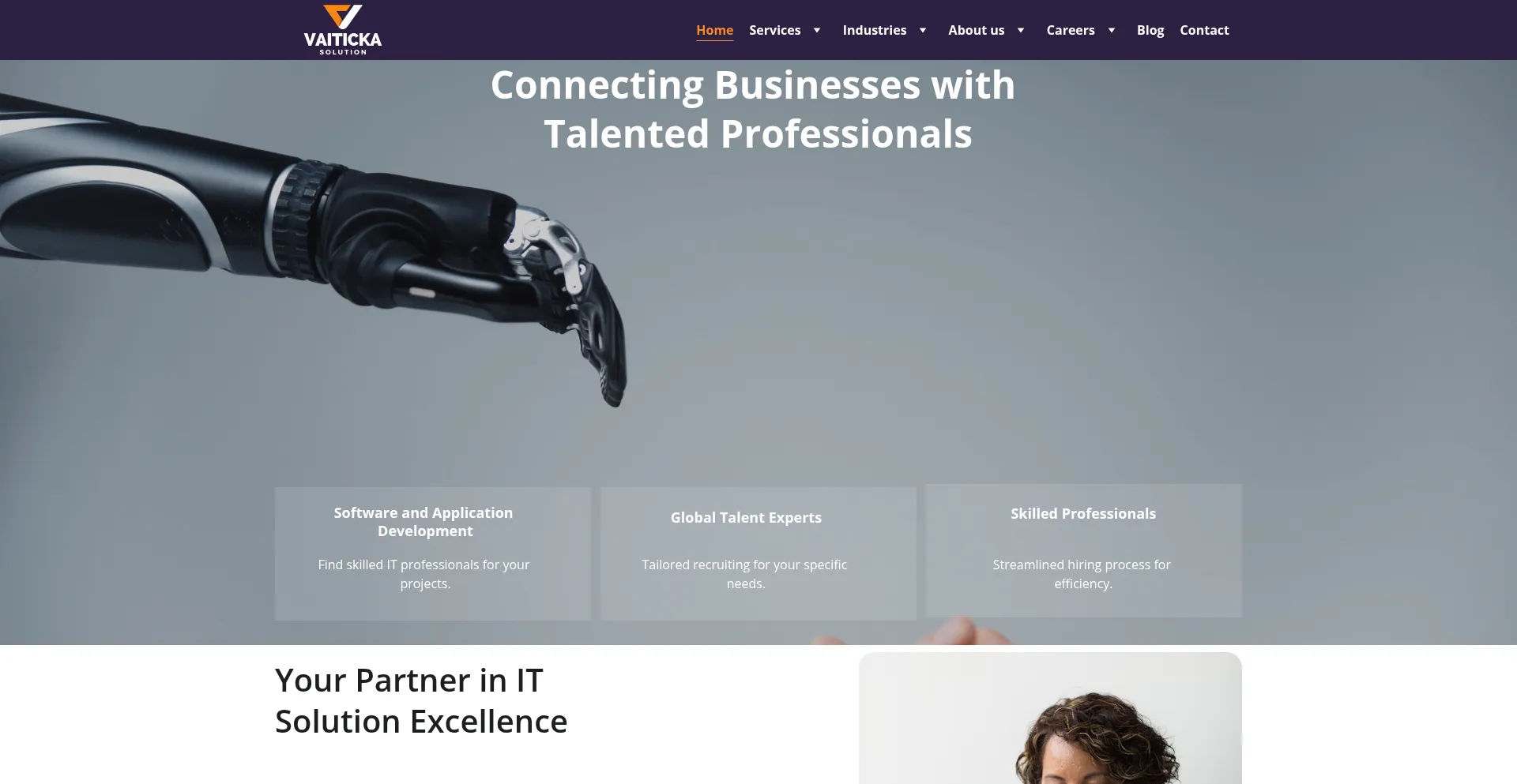 Website screenshot of Vaiticka.com