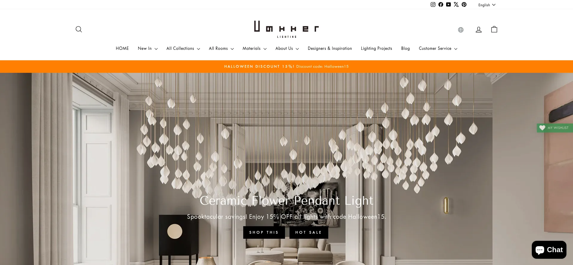 Website screenshot of Vakkerlight.com