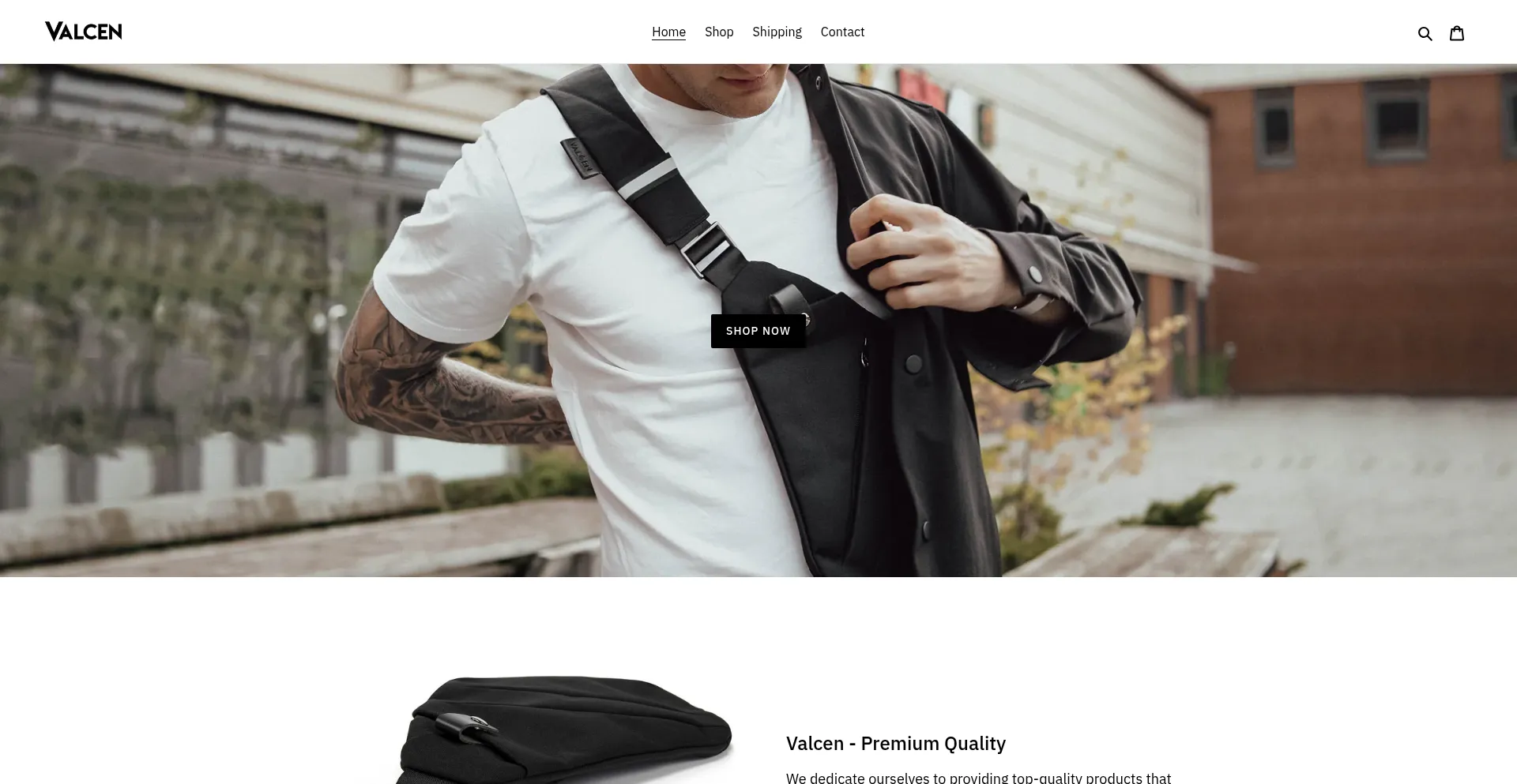 Website screenshot of Valcen.com