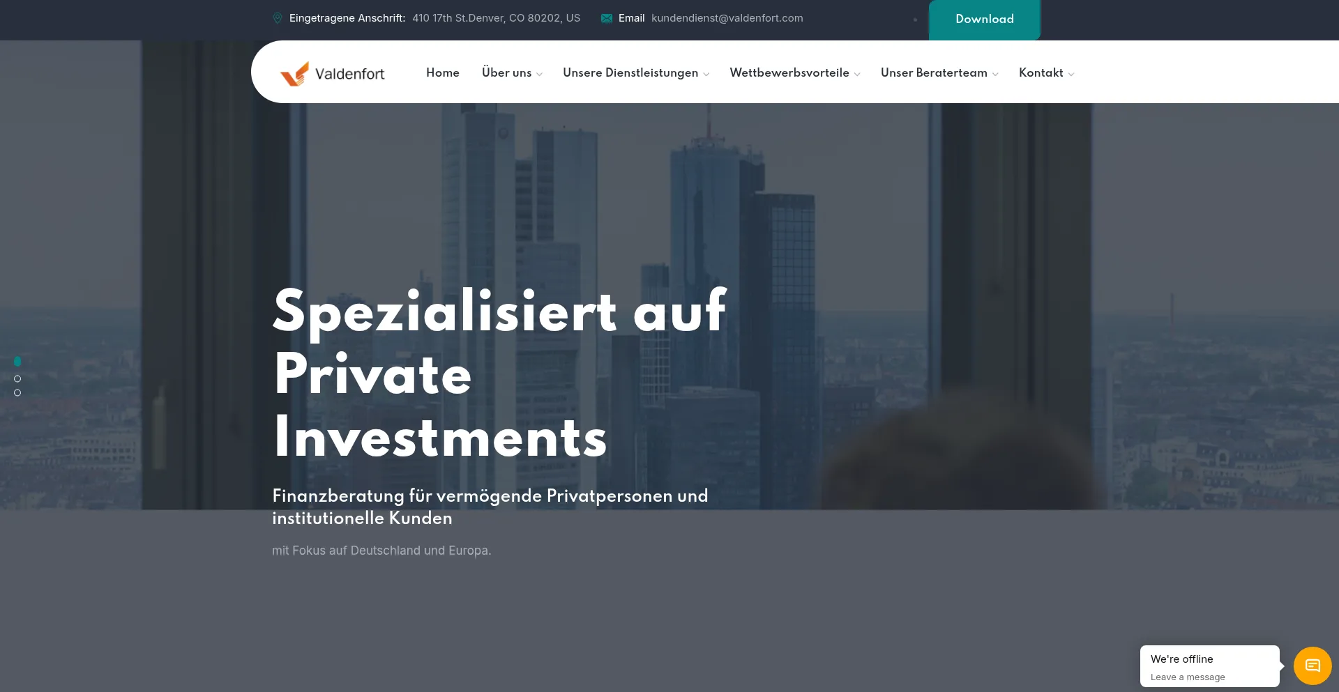 Valdenfort.com Screenshot
