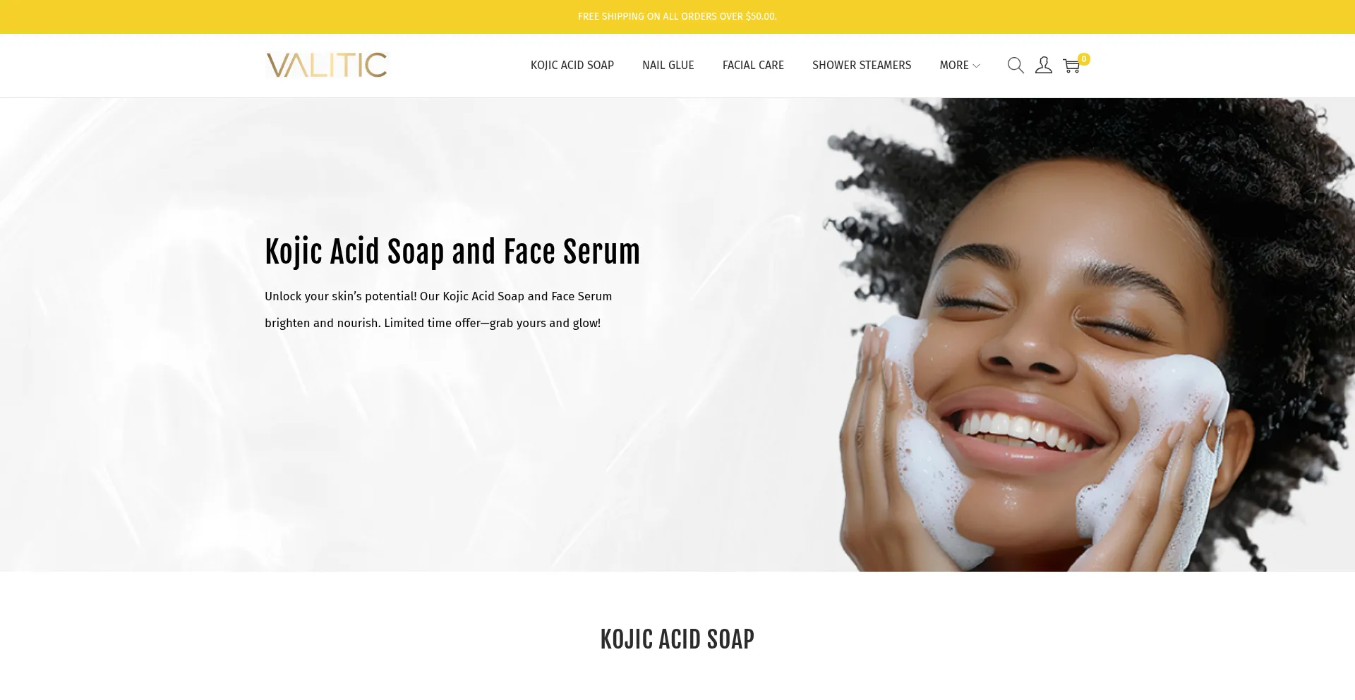 Valiticbodycare.com Screenshot