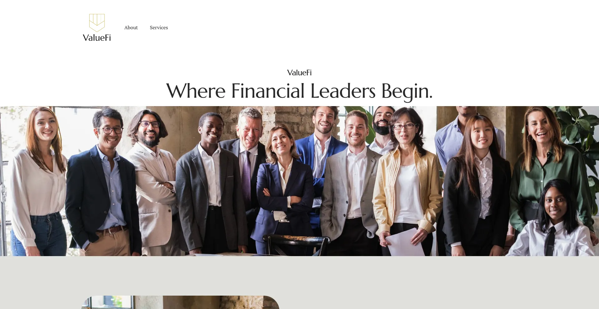 Website screenshot of Valuefi.co