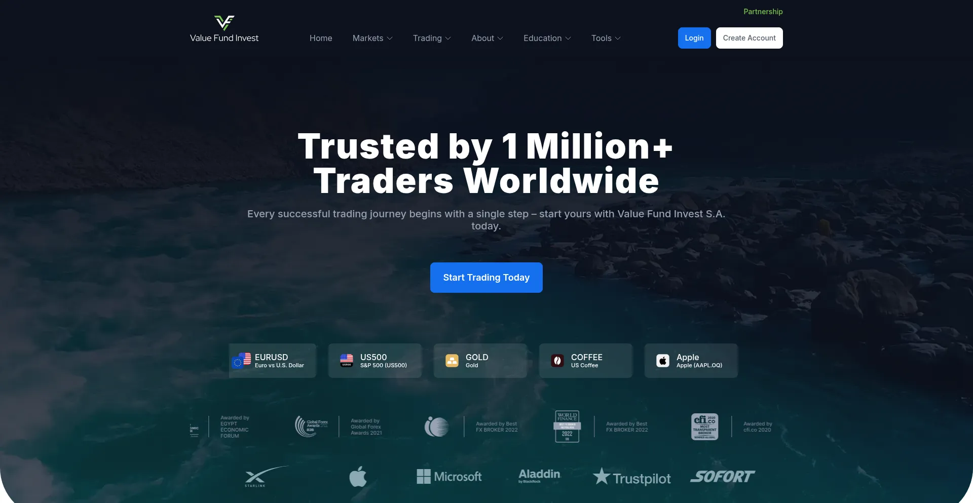 Website screenshot of Valuefundinvest.com