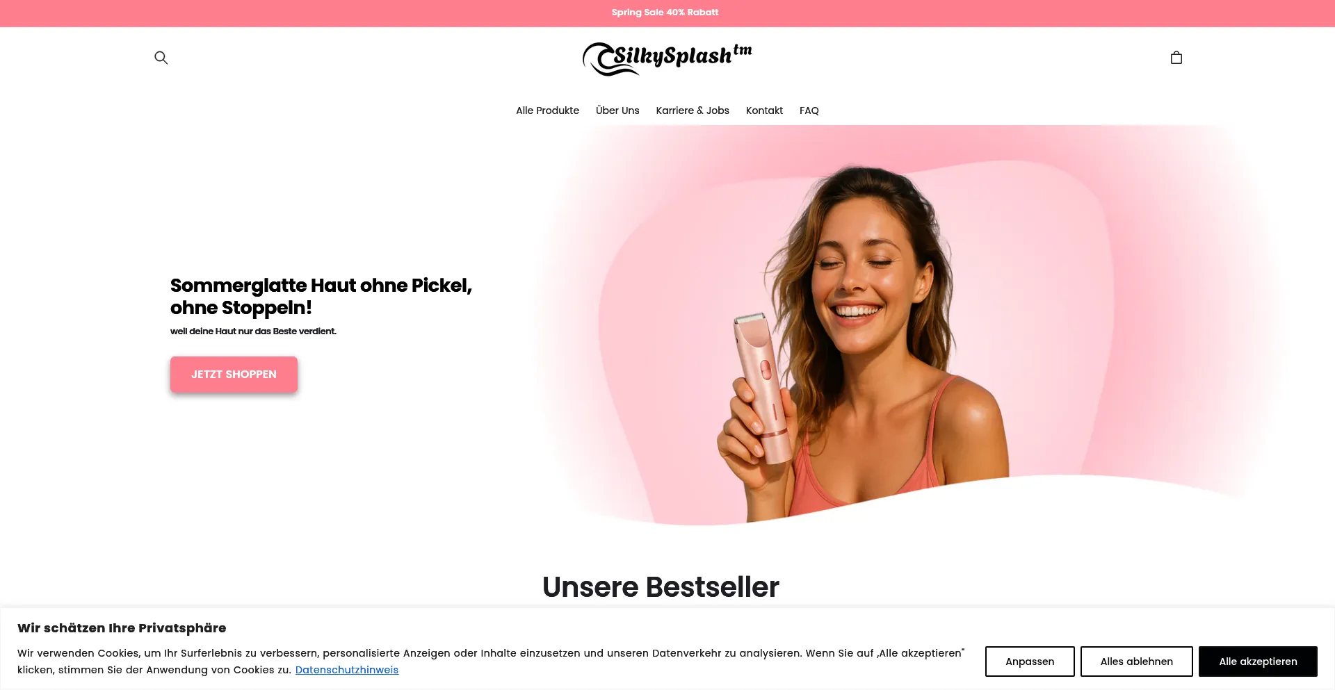 Website screenshot of Vamaro.de