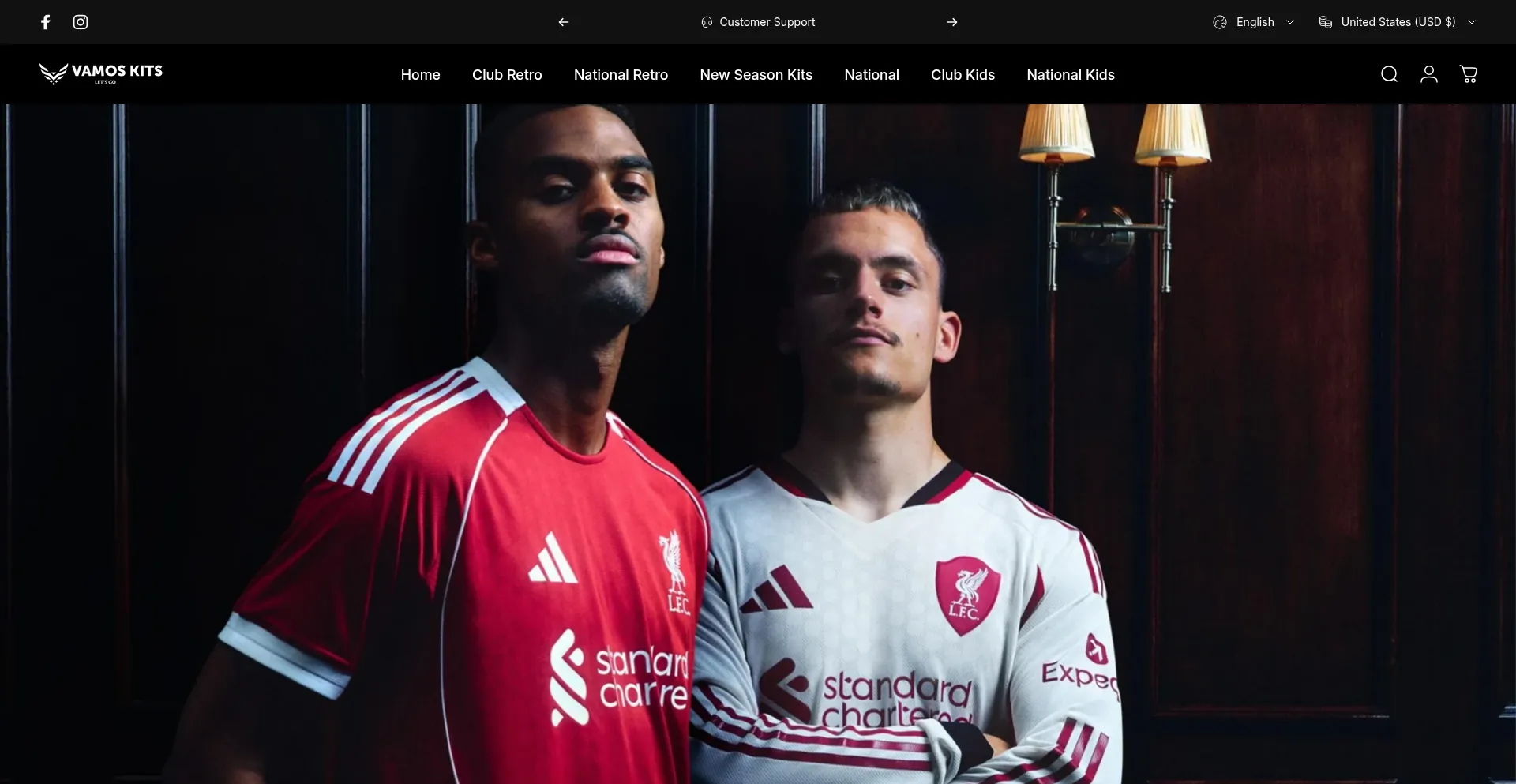 Website screenshot of Vamoskits.com