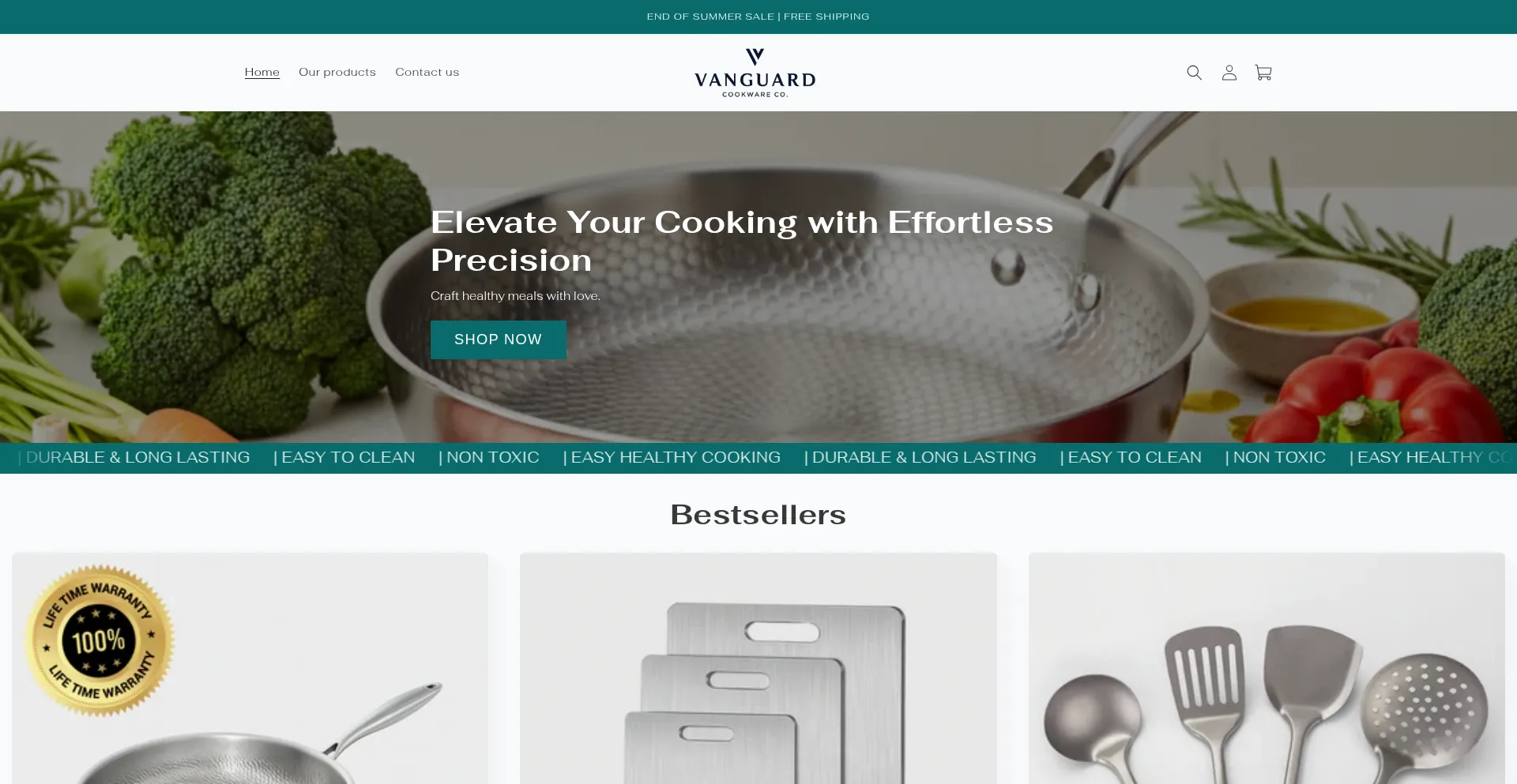Vanguardcookwareco.com Screenshot