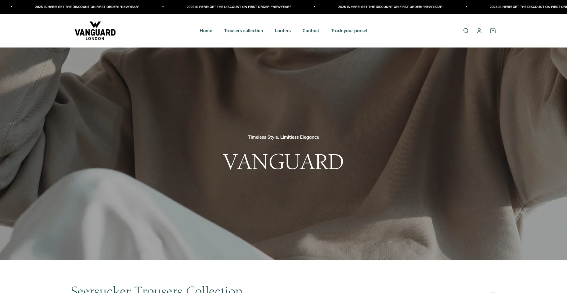 Website screenshot of Vanguardlondonuk.com