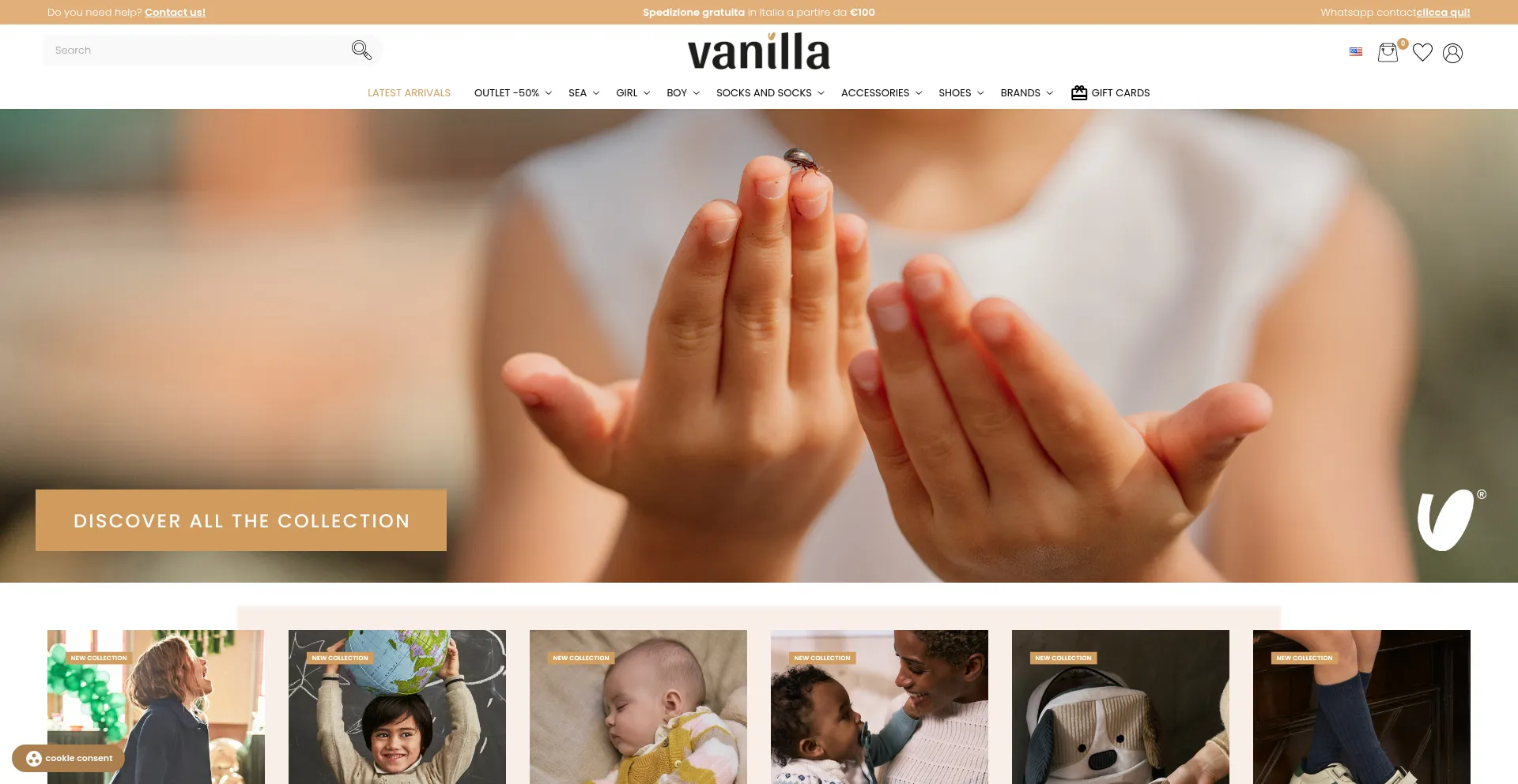 Website screenshot of Vanillapocket.it