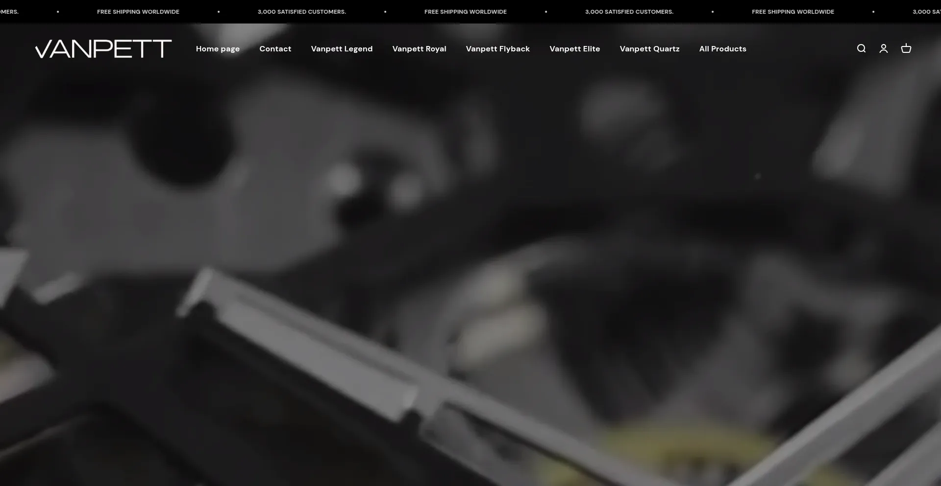 Website screenshot of Vanpett.com