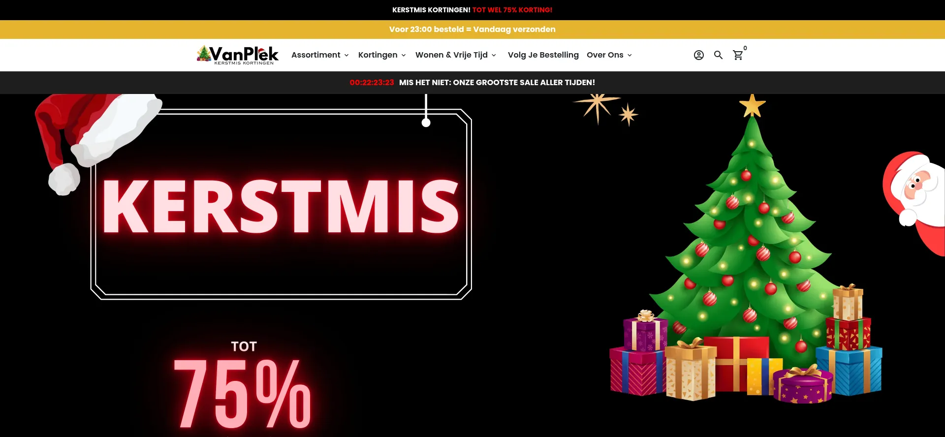 Website screenshot of Vanplek.nl