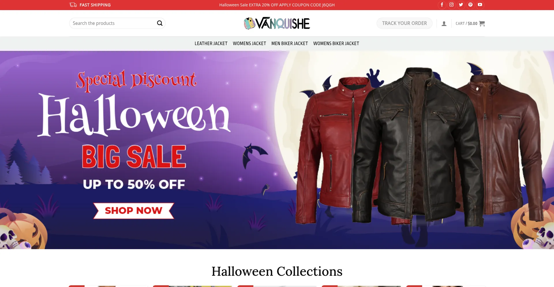 Vanquishe.com Screenshot