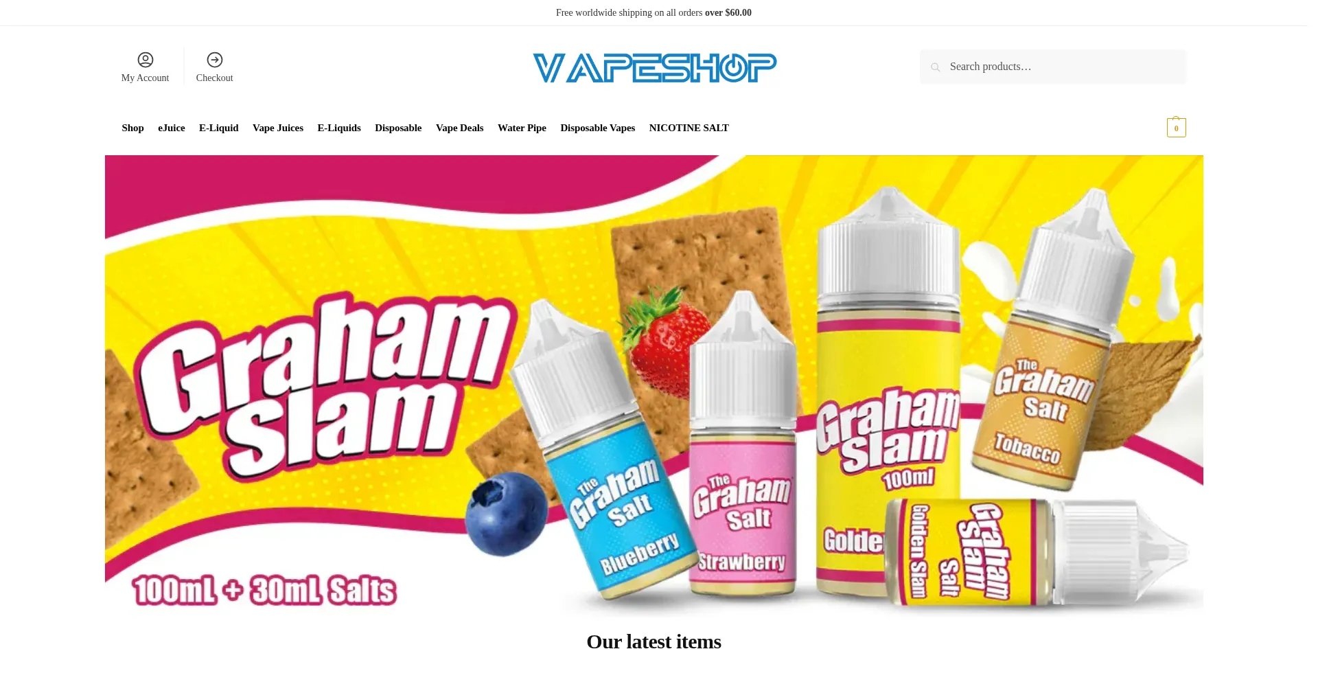 Website screenshot of Vapeflavorshop.com