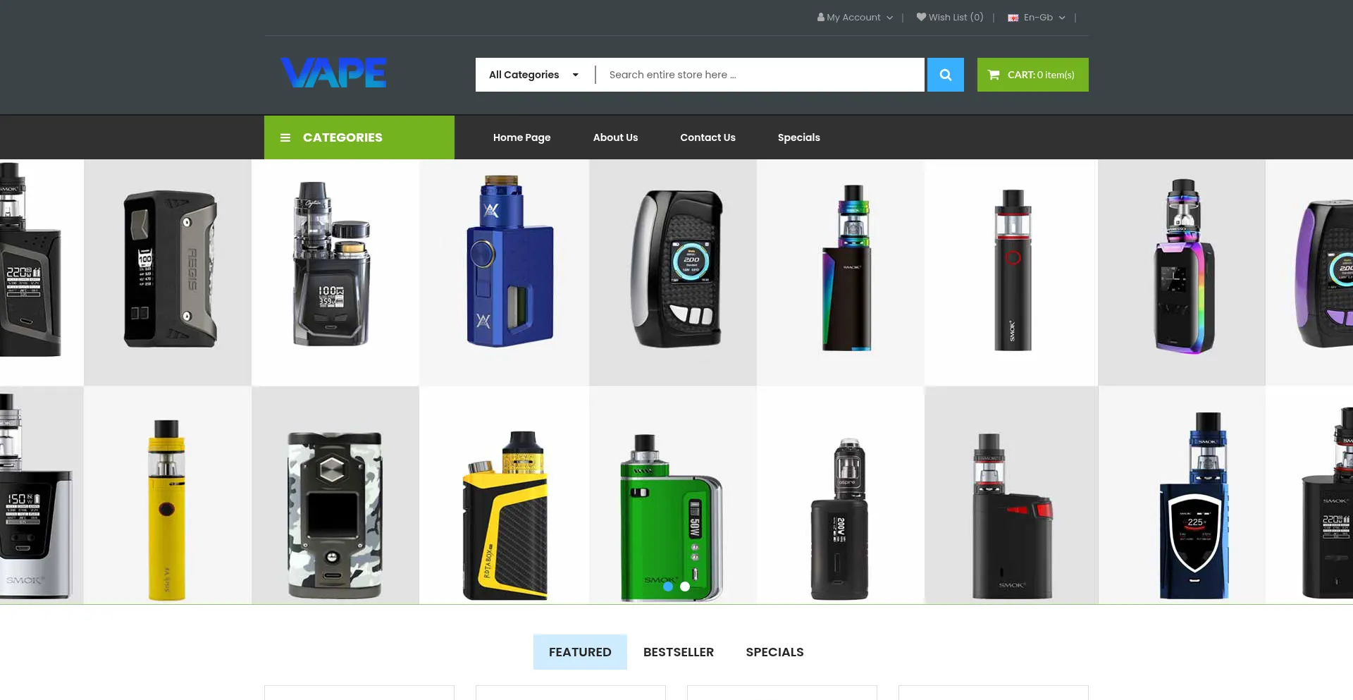 Vapingpremium.com Screenshot
