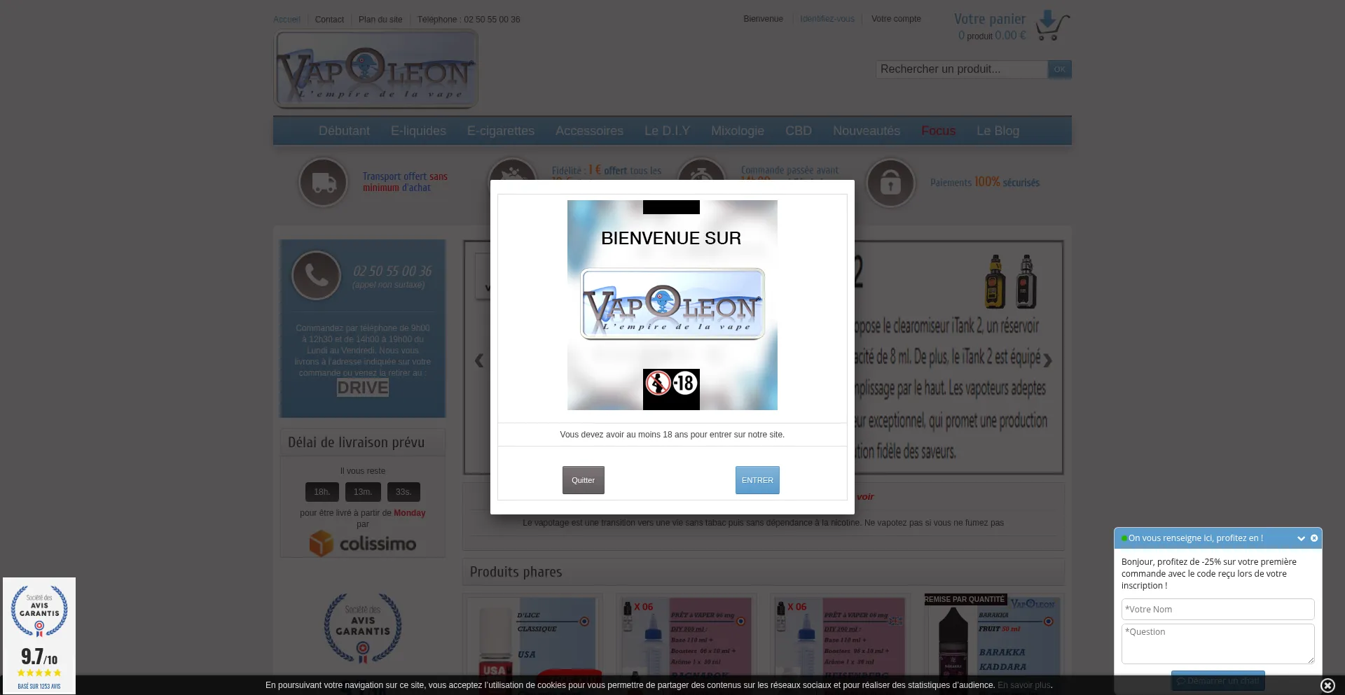Vapoleon.fr Screenshot