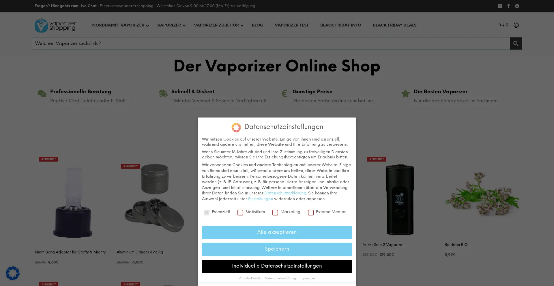 Vaporizer.shopping Screenshot