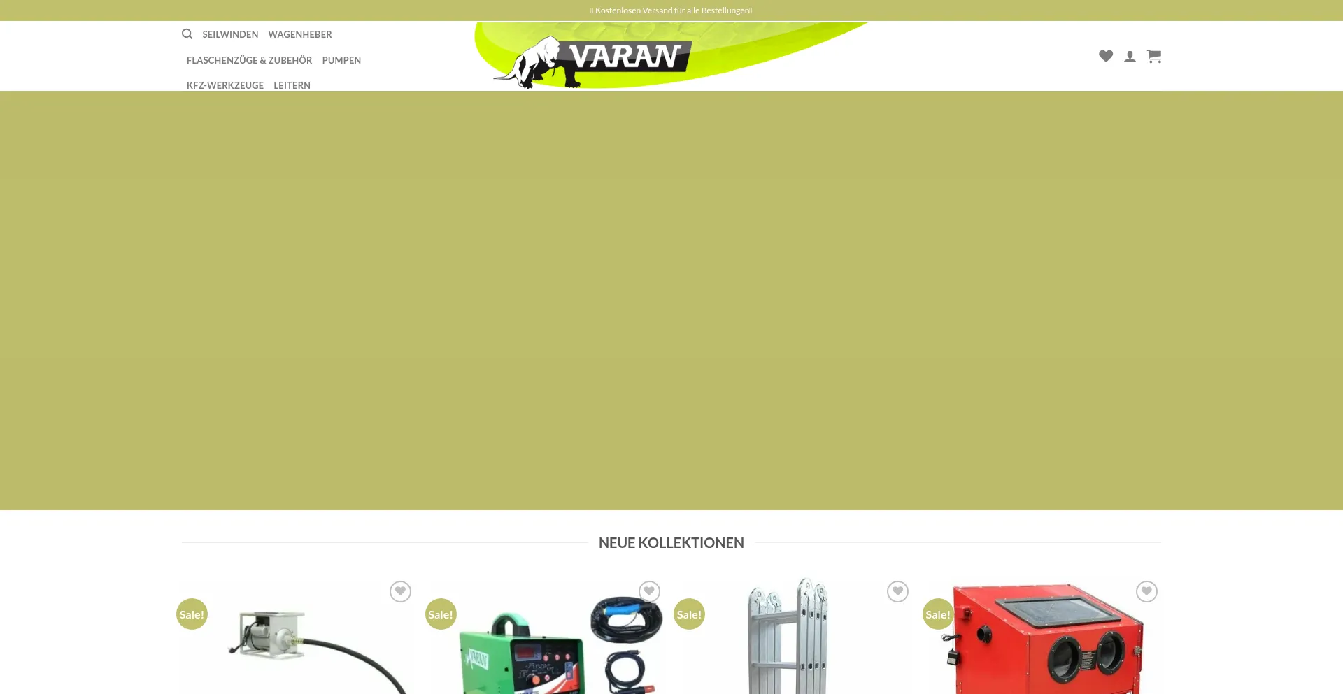 Website screenshot of Varanst.com