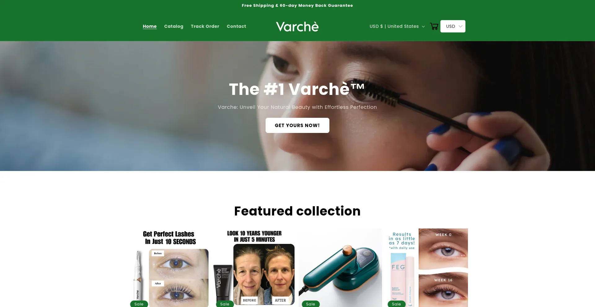 Website screenshot of Varche.com