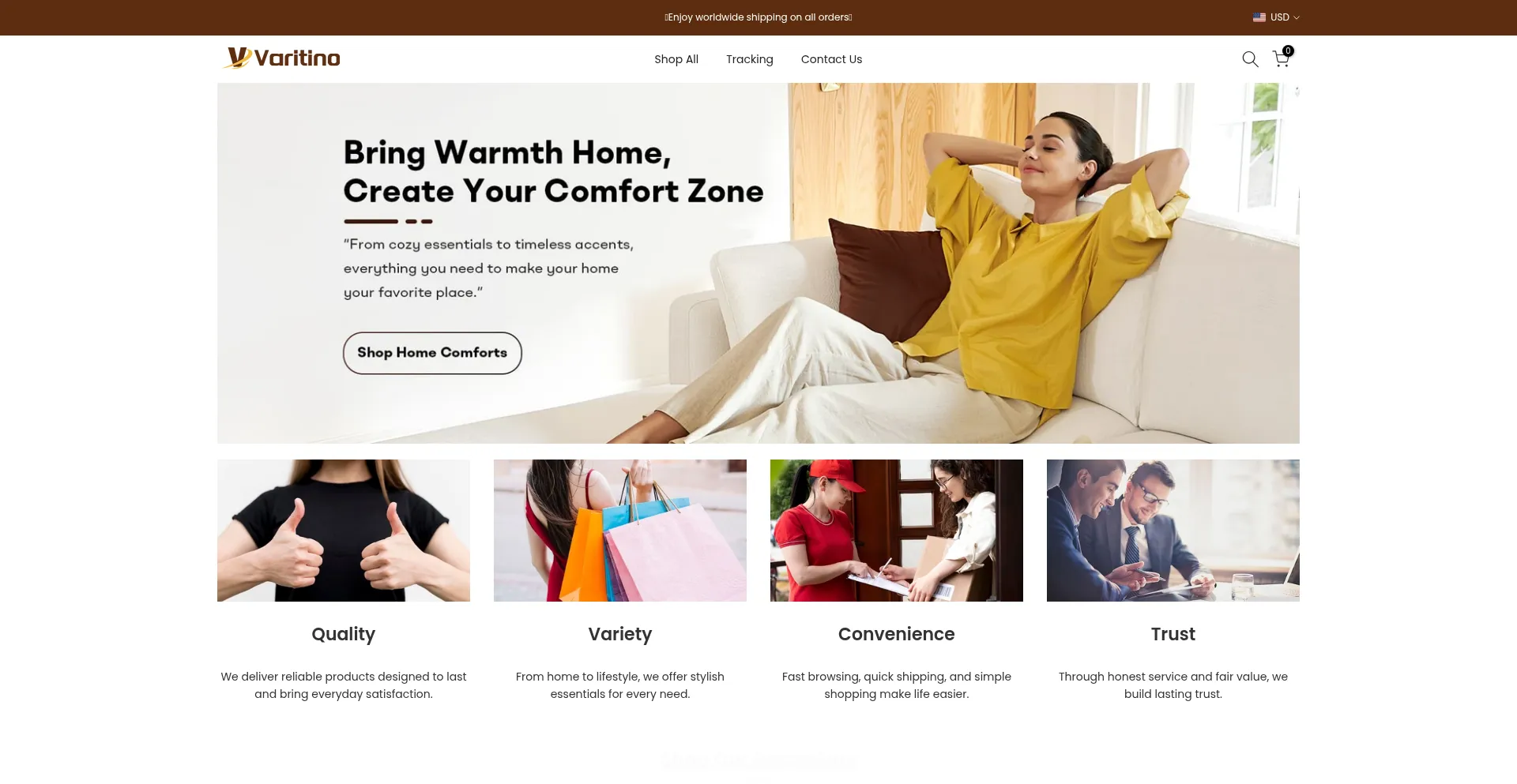 Varitino.com Screenshot