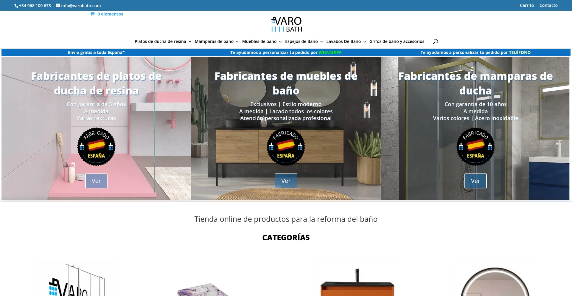 Varobath.com Screenshot