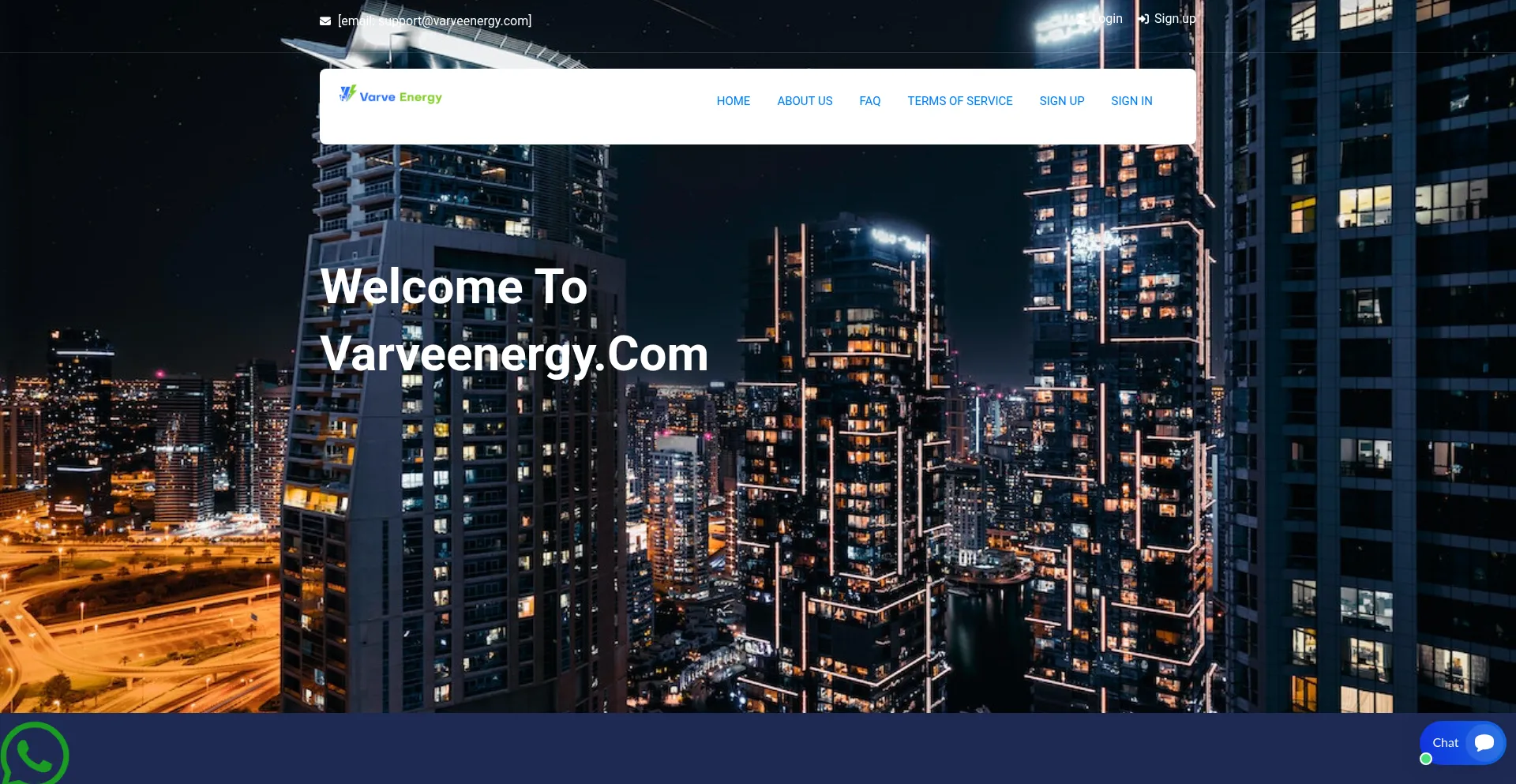 Website screenshot of Varveenergy.com