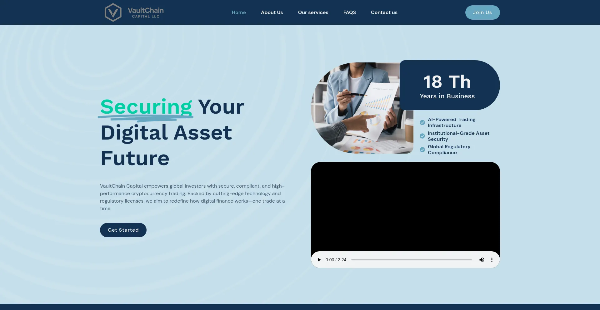 Vaultchaincapital.com Screenshot