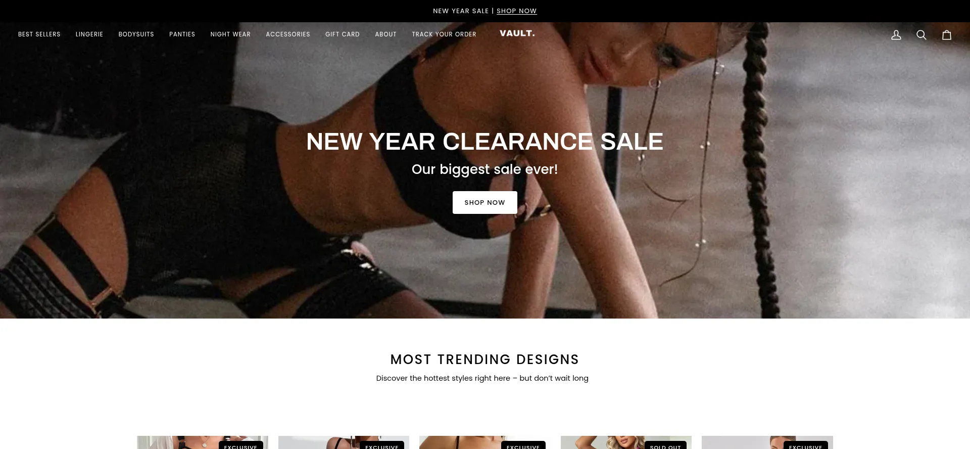 Website screenshot of Vaultperth.com