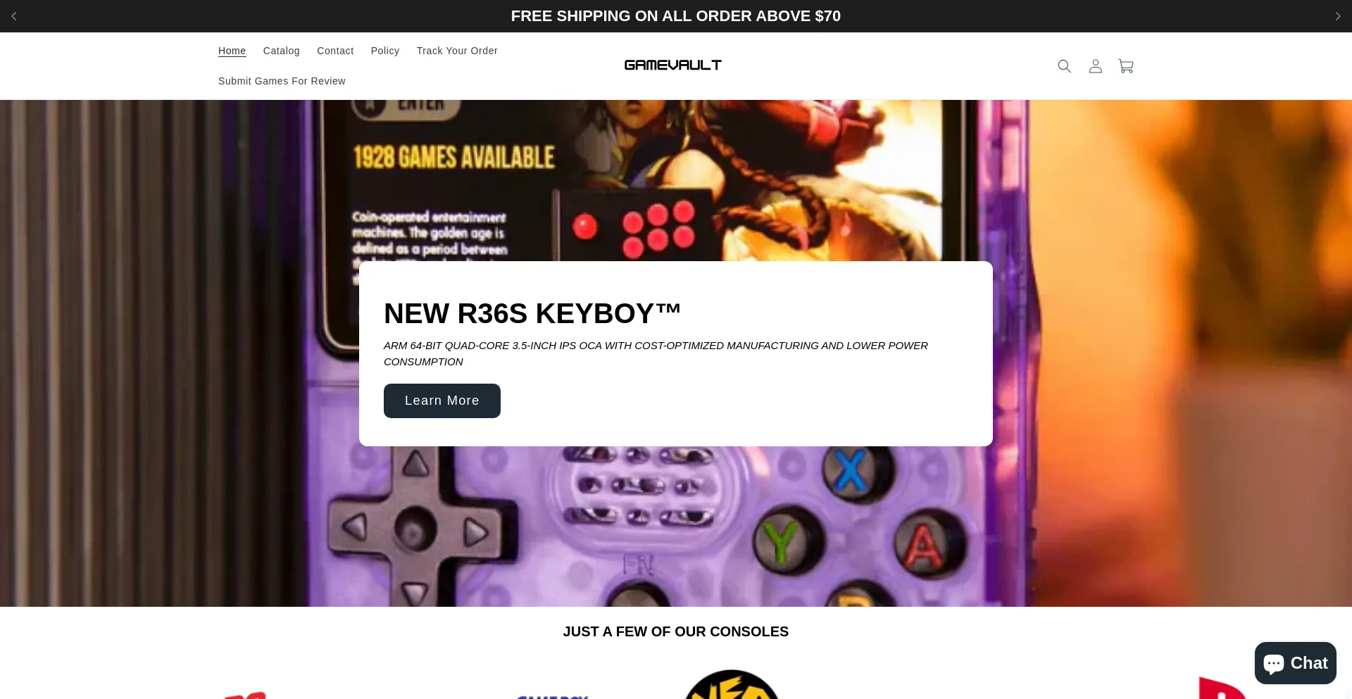 Website screenshot of Vaultsllc.com