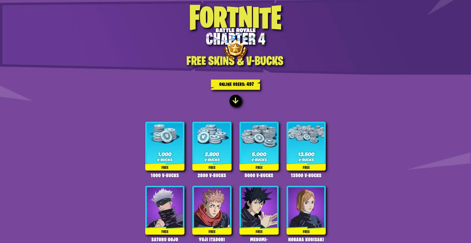 Website screenshot of Vb7.lol