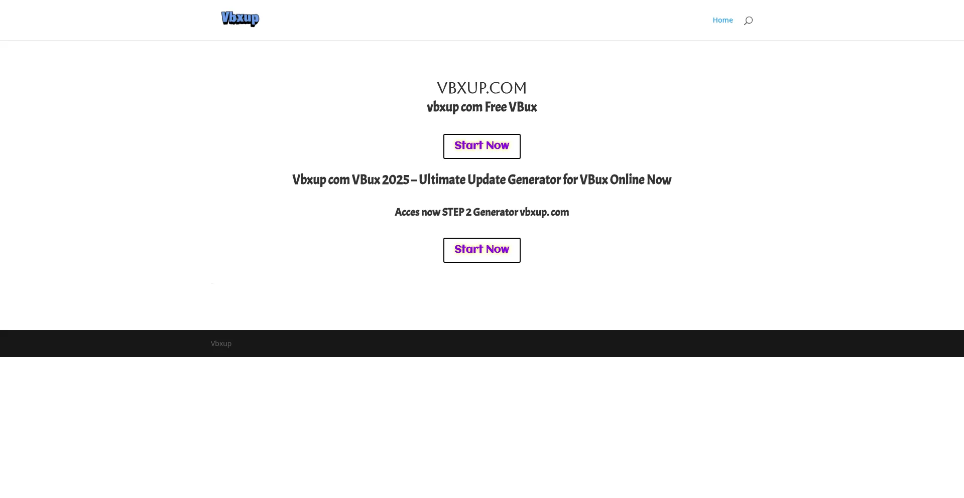 Website screenshot of Vbxup.site