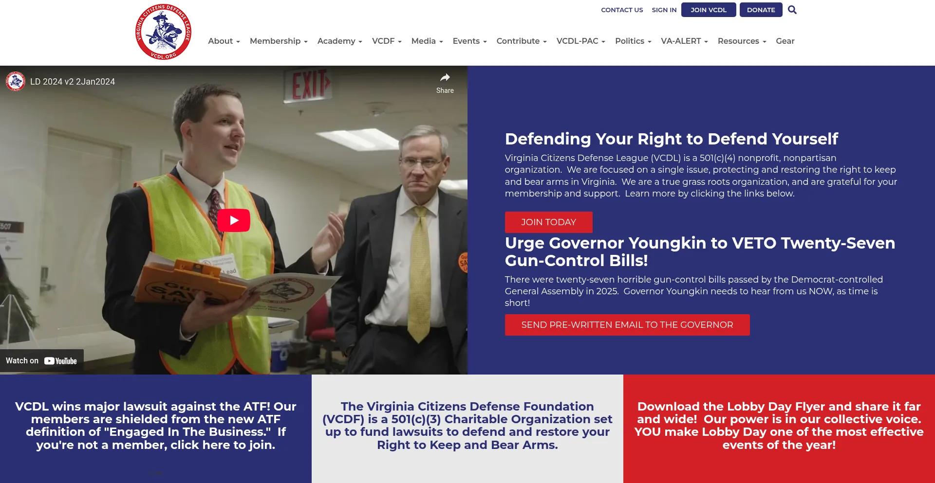 Website screenshot of Vcdl.org