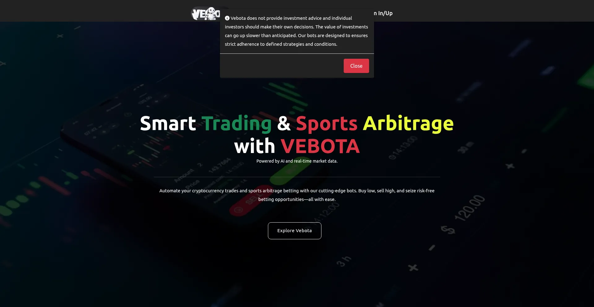 Vebota.com Screenshot