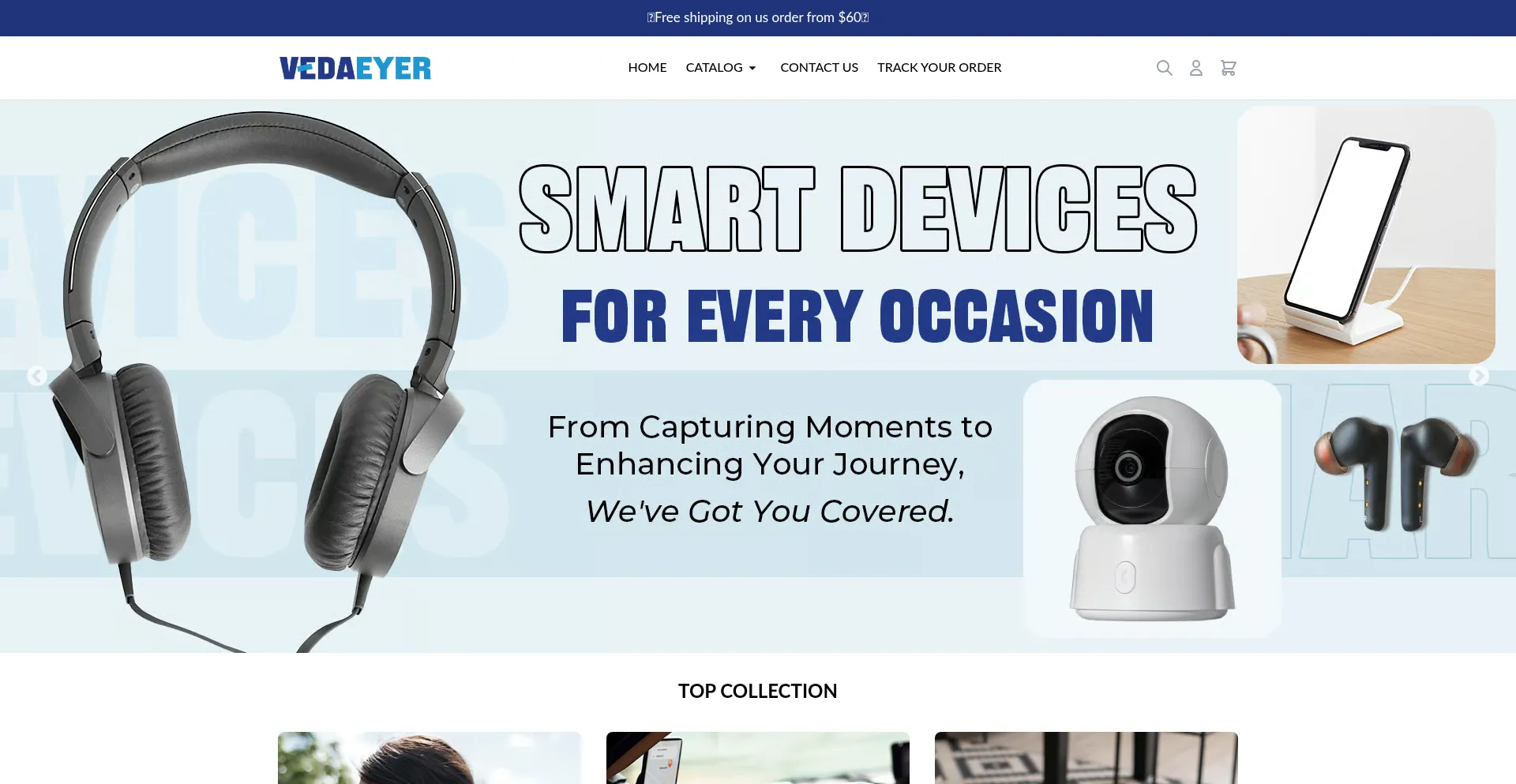 Website screenshot of Vedaeyer.com