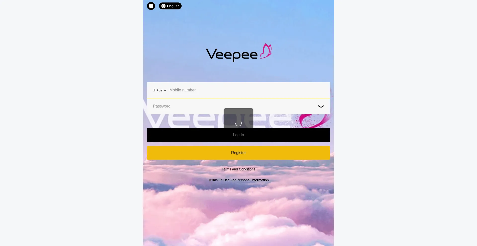 Website screenshot of Veepeenaog.cc