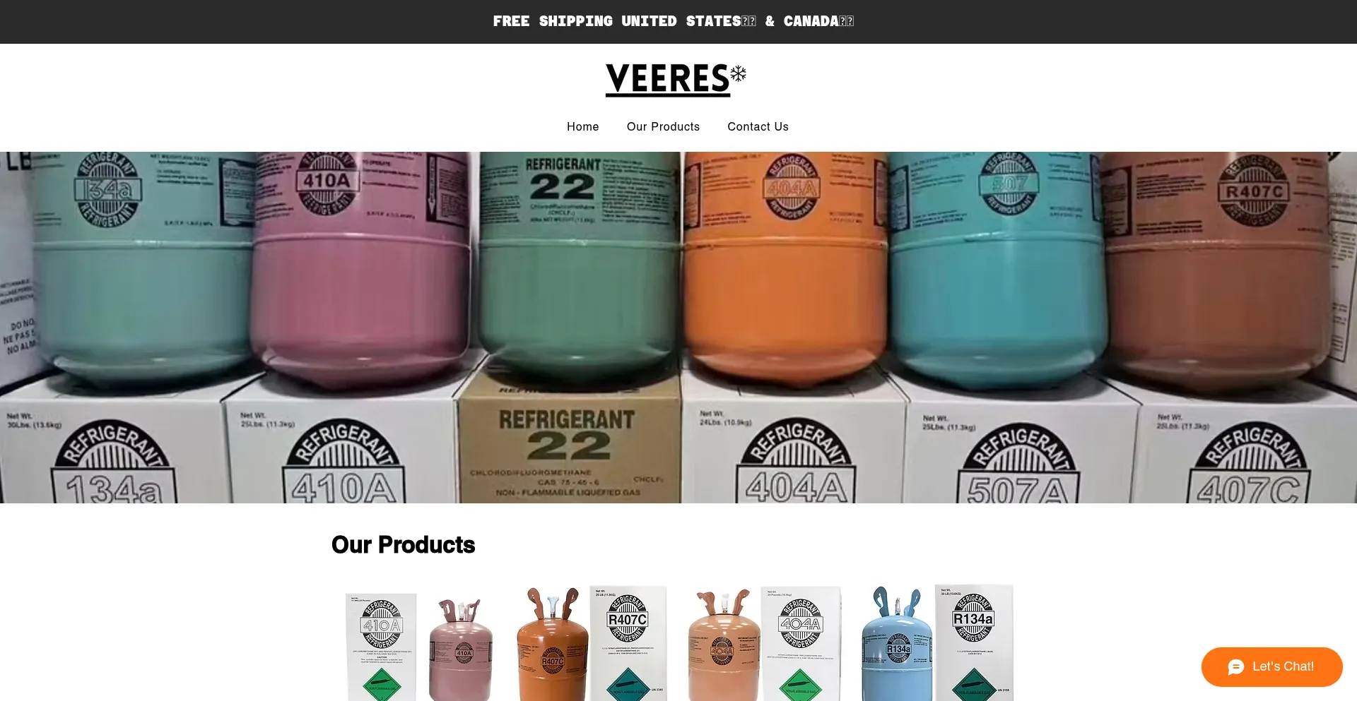 Website screenshot of Veeres.shop