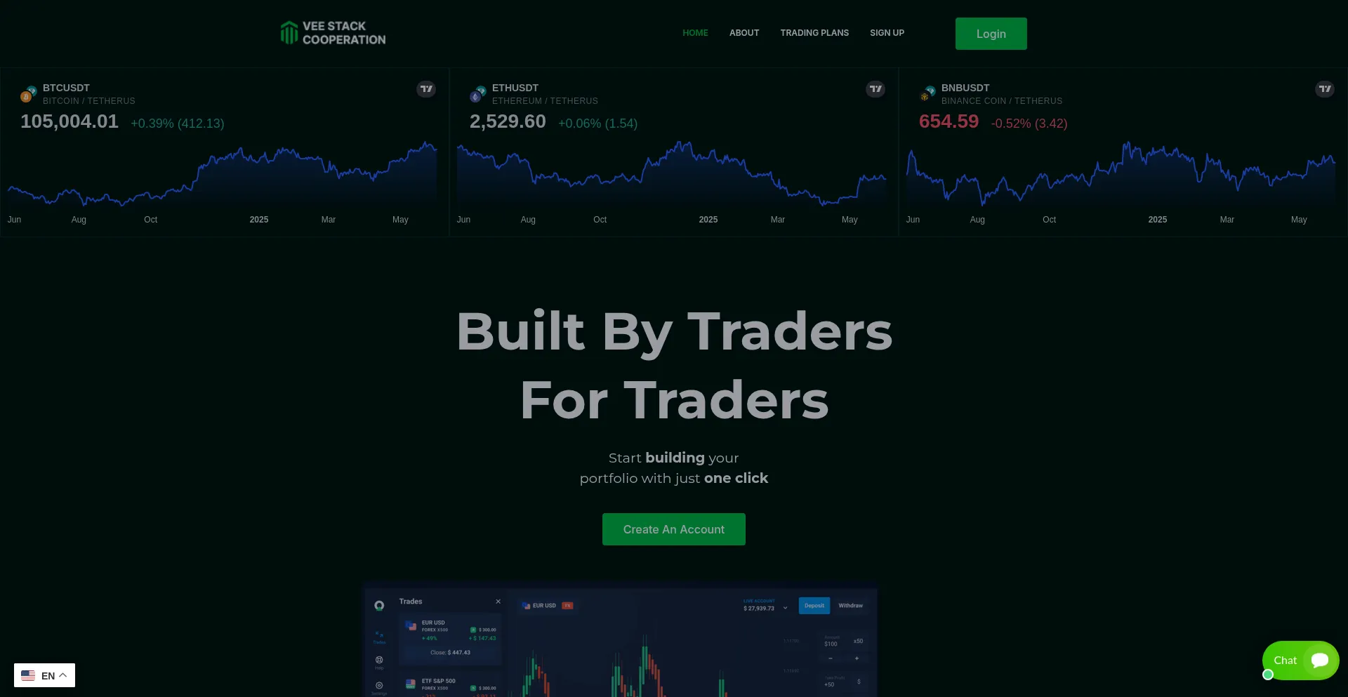 Website screenshot of Veestackcooperation.com