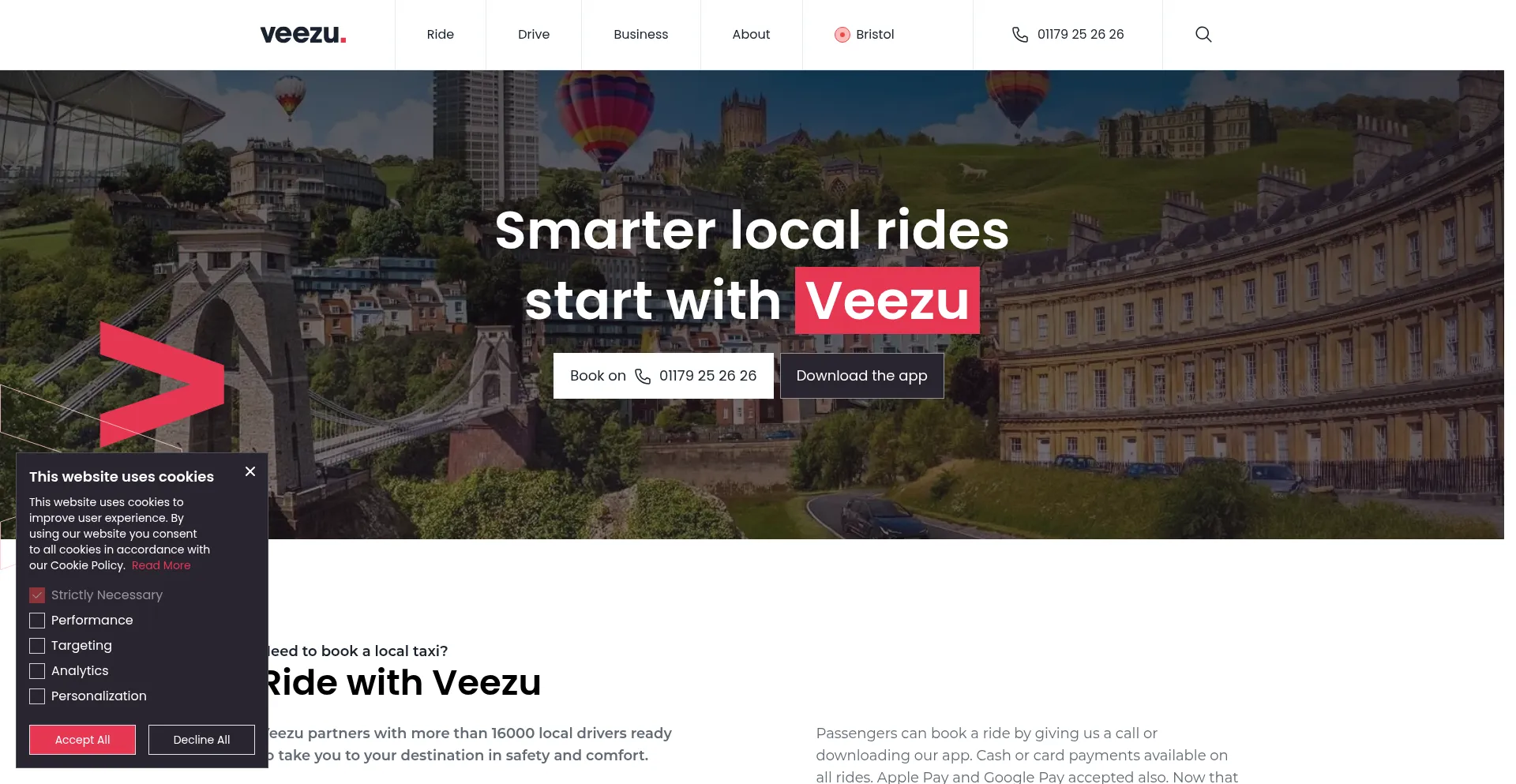 Veezu.co.uk Screenshot