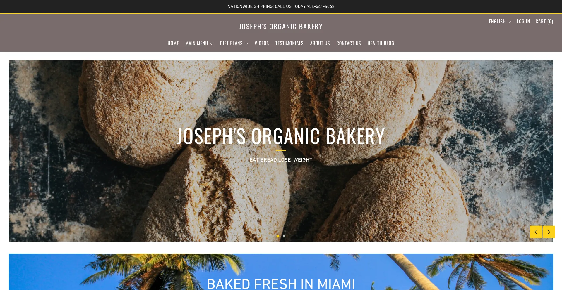 Website screenshot of Veganbakerymiami.com