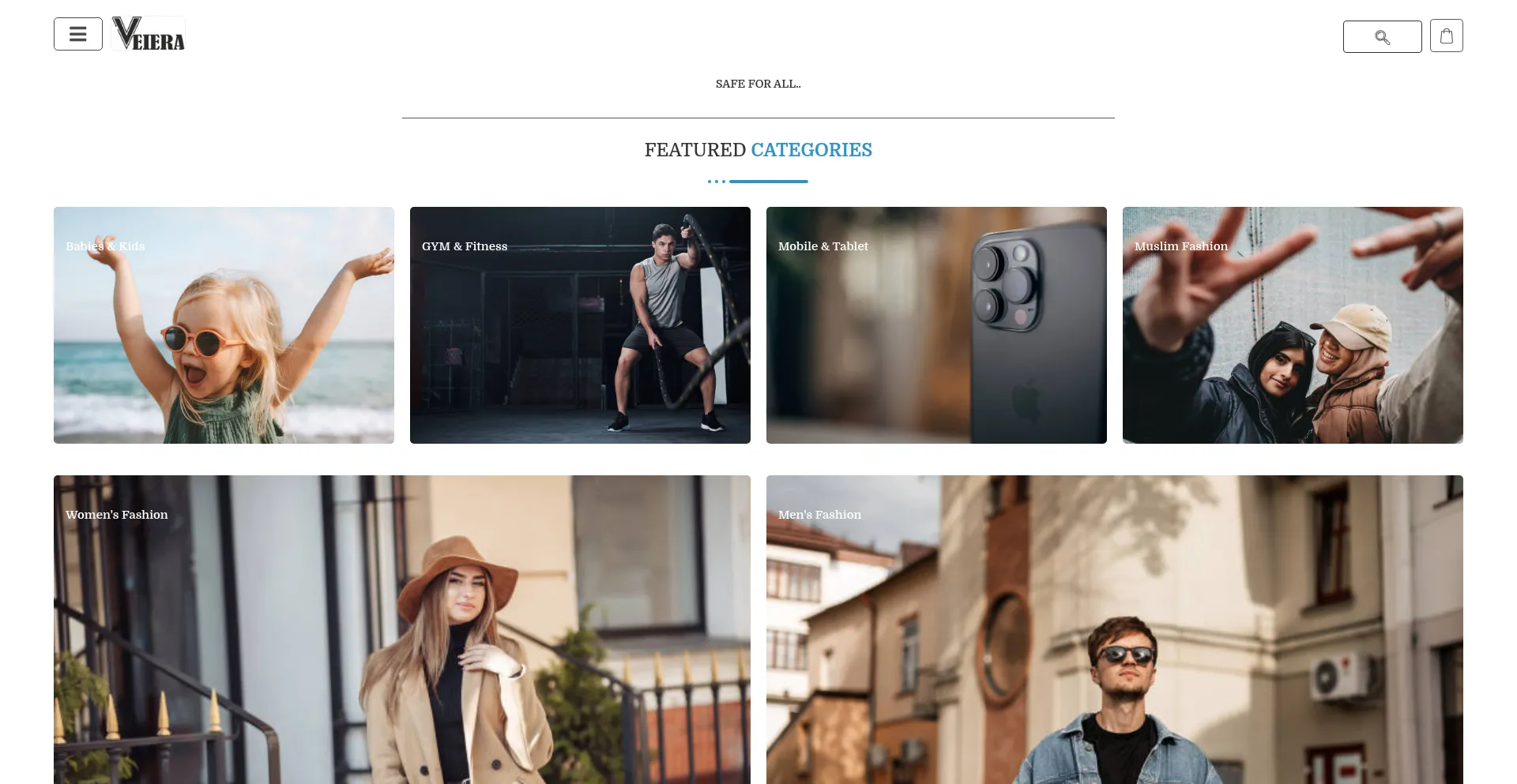 Website screenshot of Veiera.com