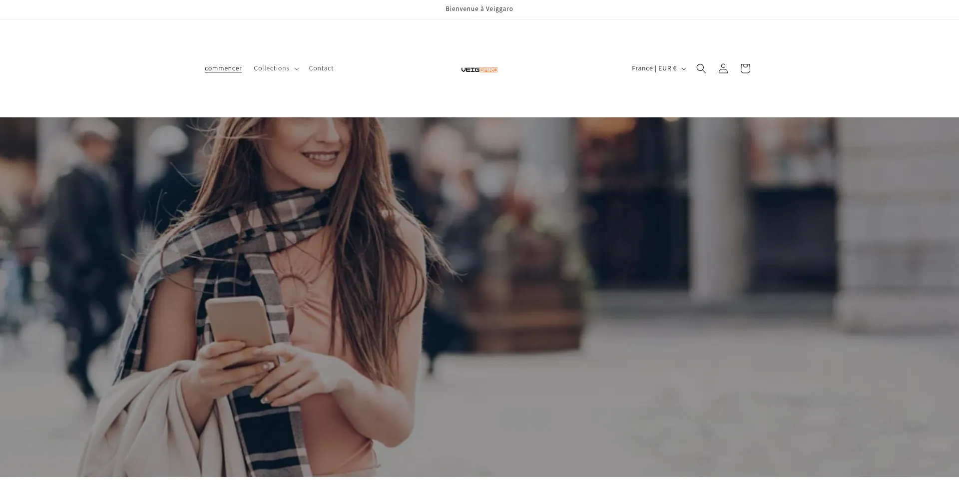 Website screenshot of Veiggaro.com.br