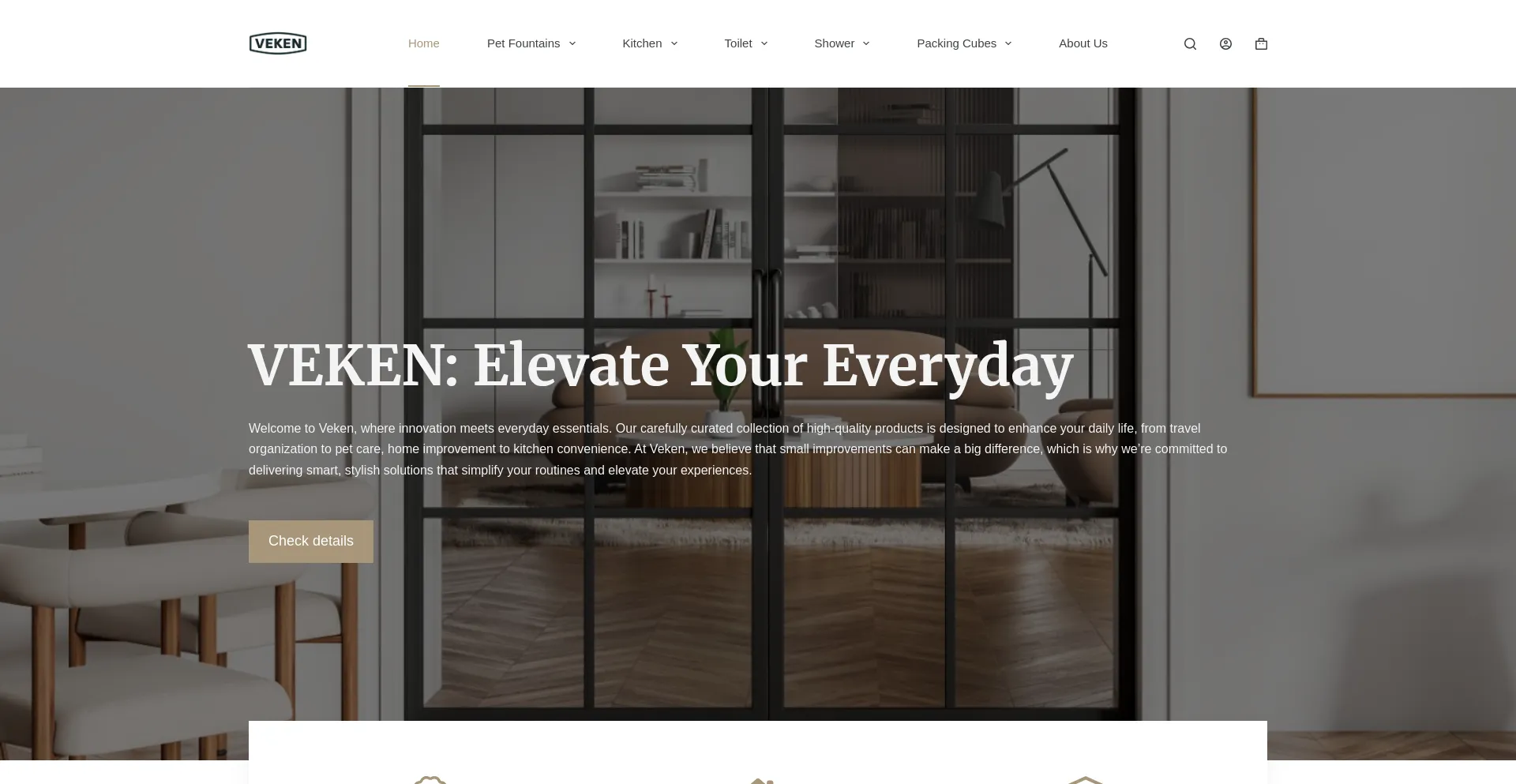 Website screenshot of Vekenusa.com