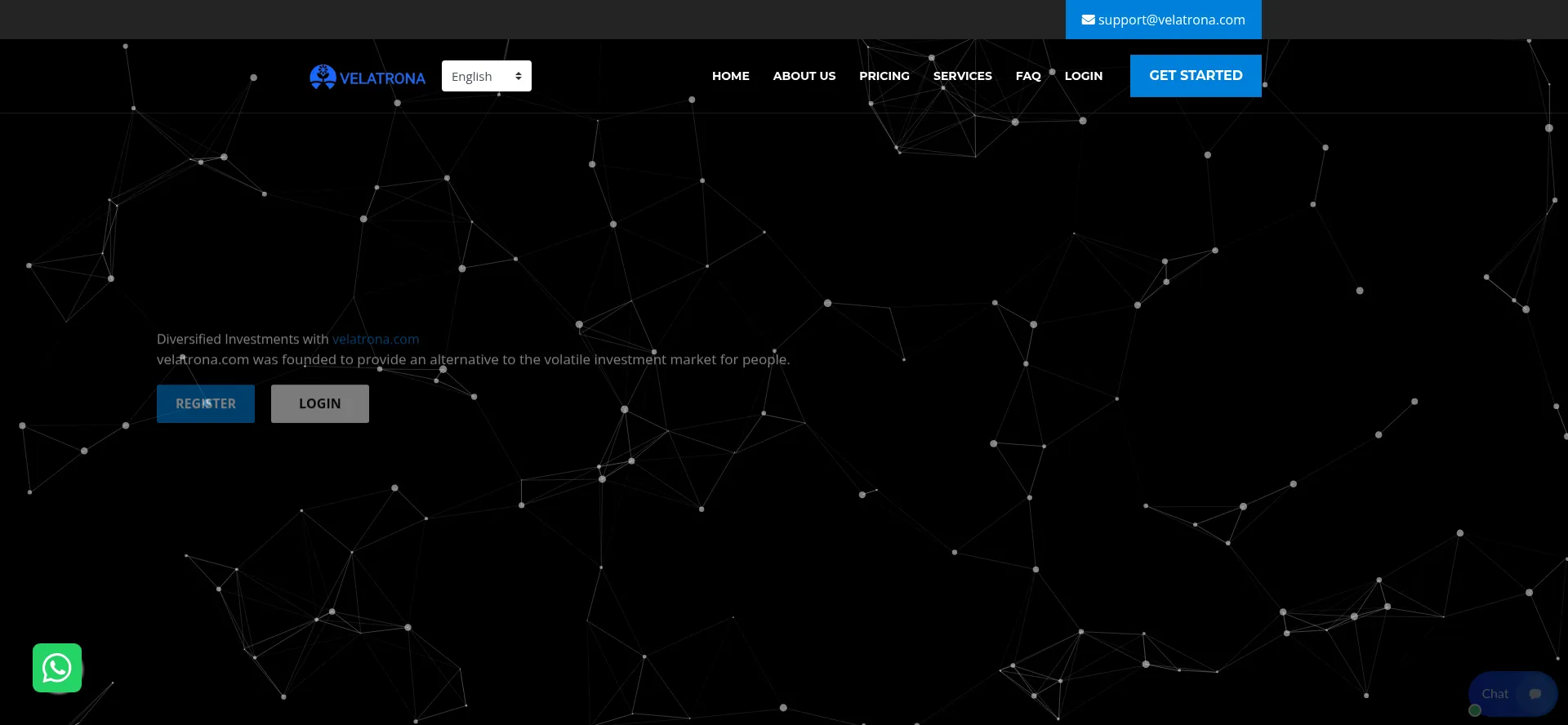 Website screenshot of Velatrona.com