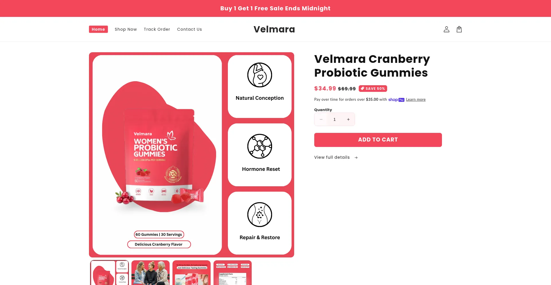 Velmarawellness.com Screenshot