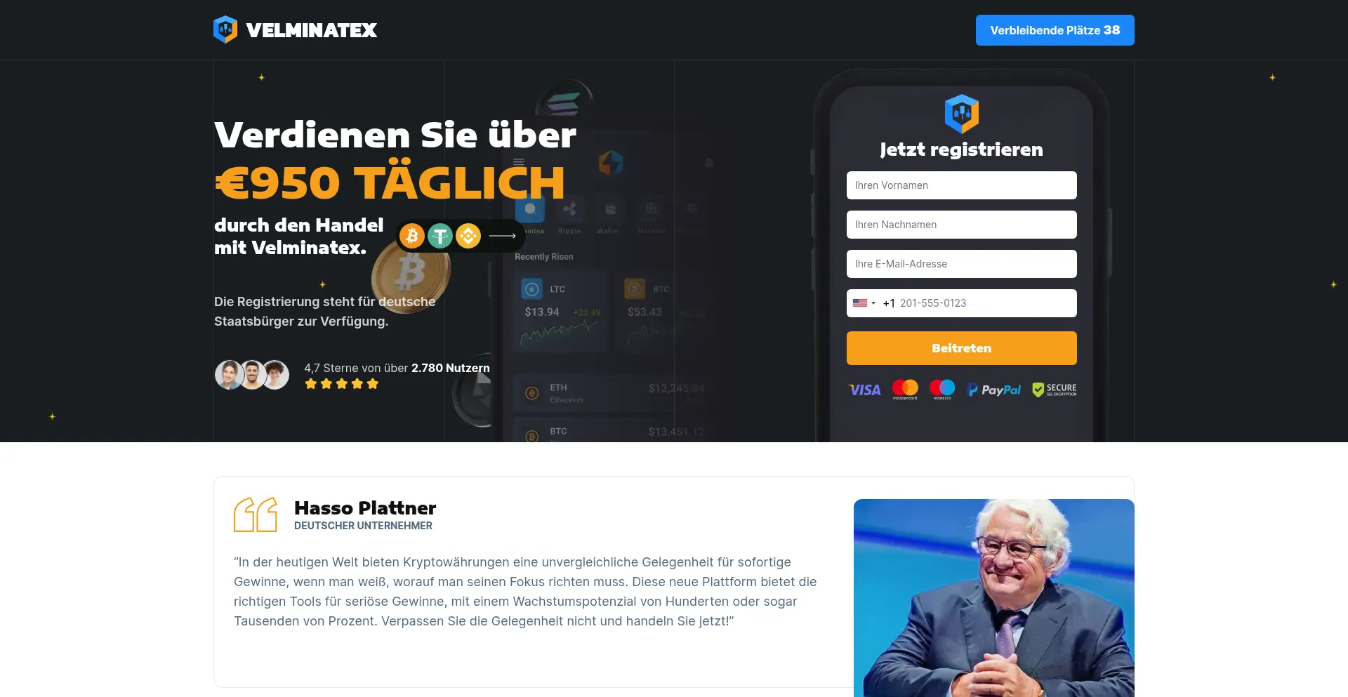 Website screenshot of Velminatex.com